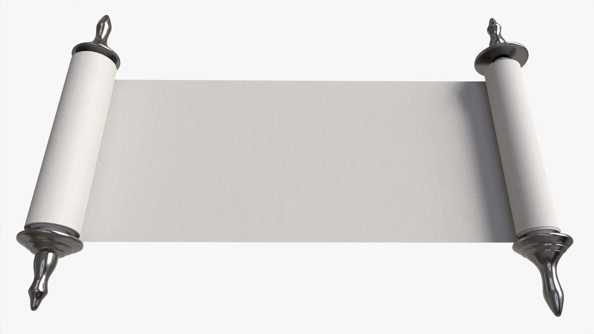 3D Ancient Scroll With Metal Rods Clean 02 - TurboSquid 2027314