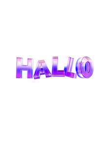 HALLO advertising title Art word model