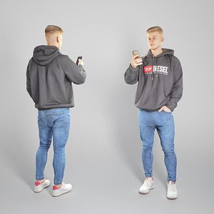 photogrammetry human handsome man character 3D