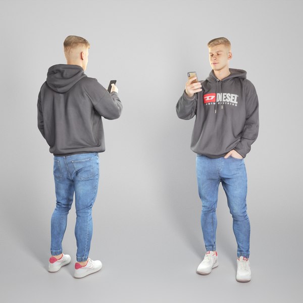 photogrammetry human handsome man character 3D