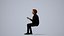00210Quint0009 - Adult Caucasian male sitting at home with smartphone in transitional clothing
