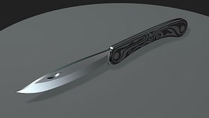 Knife with patterns 3D model