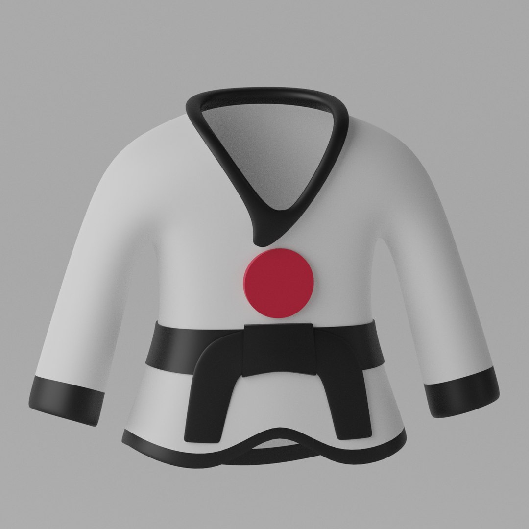 Japanese Karate Uniform Suit 3D Model - TurboSquid 2186693