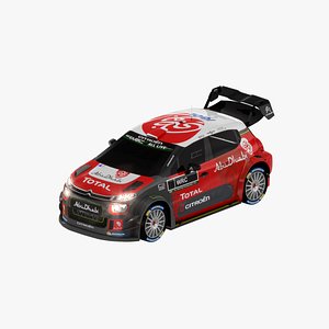 citroen c3 wrc 2018 3D model