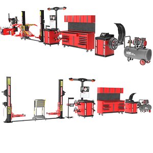 Garage Equipment Collection 3D model