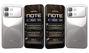 3D Infinix Note Edge Lunar Titanium model