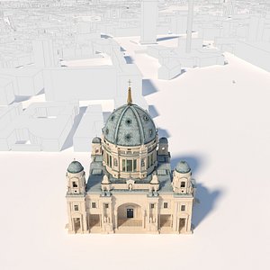 3D model Berlin Cathedral and environmen