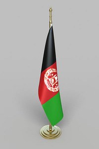 3d model flag afghanistan