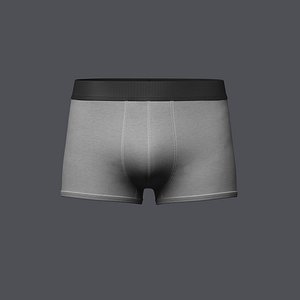 3D Mens Boxer Brief 3D Model model
