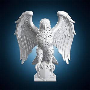 3D Eagle Printable Model Front 3D Print Model
