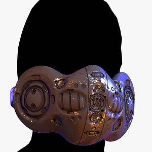 Gas mask protection plastic 3D model