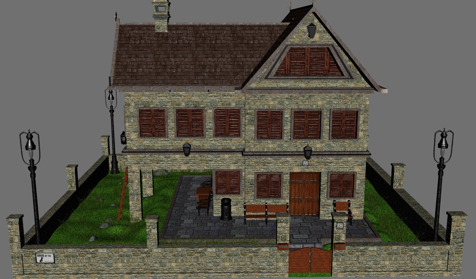 House Mountain Rustic 3D - TurboSquid 1153475