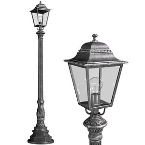Classic street Outdoor landscape light Lamp Lantern 3D