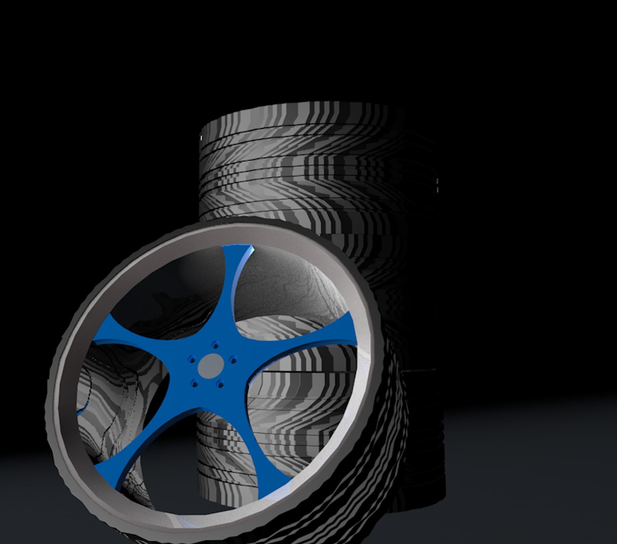 Car Tires Rims 3d C4d