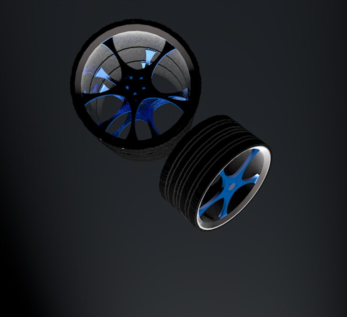Car Tires Rims 3d C4d