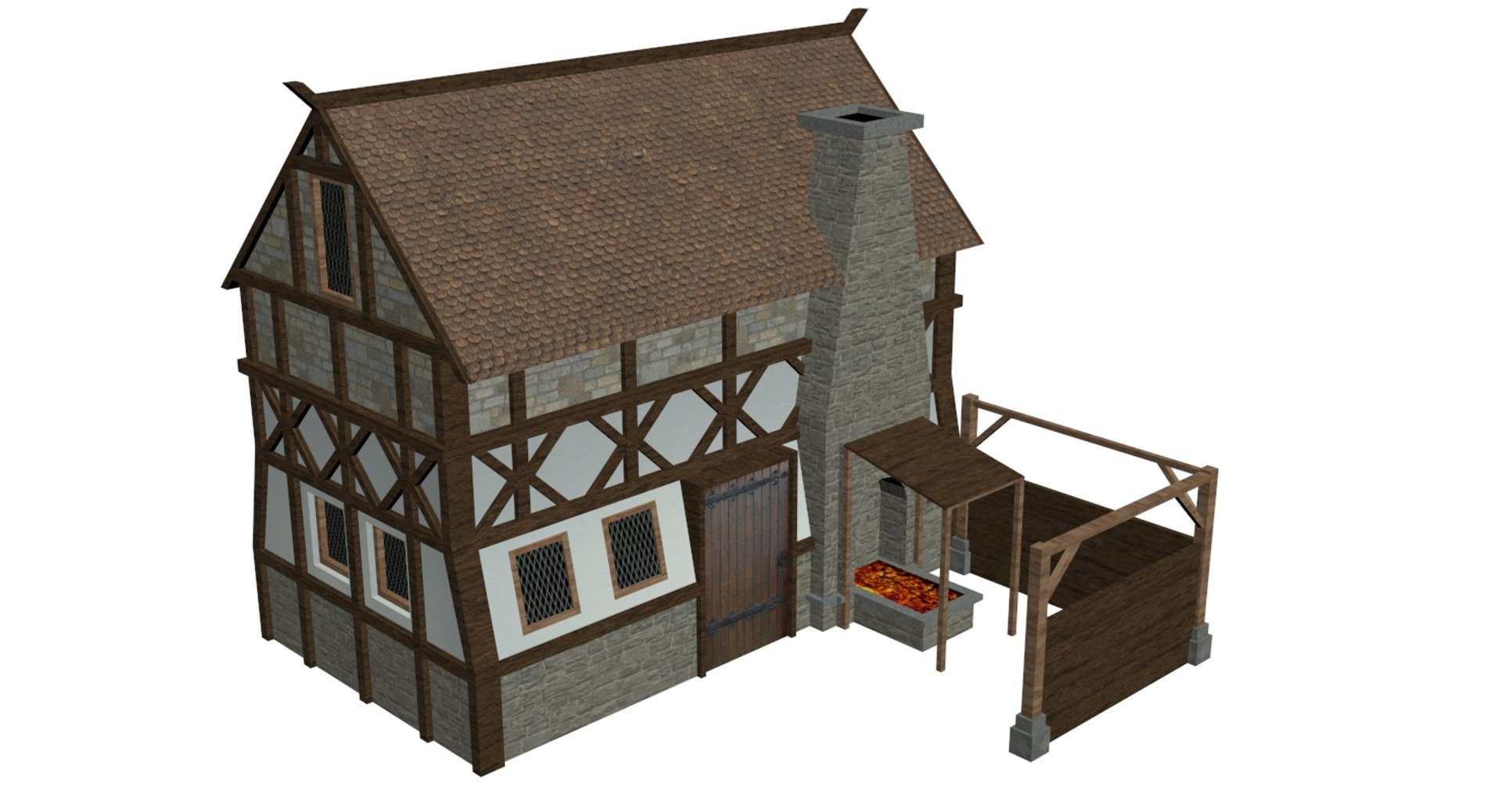 Medieval Smithy Model - TurboSquid 1409422