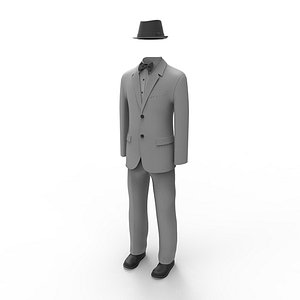 man suit 3d obj