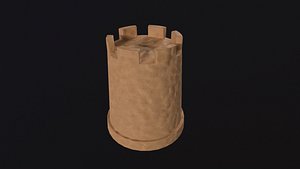 Beach sand tower 3D