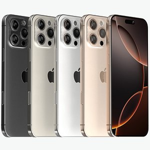 3D model Apple iPhone 16 Pro Max All Colors