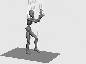 string puppet 3d model