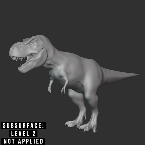 Tyrannosaurus Base Mesh Low Poly T-Rex Basemesh 3D model