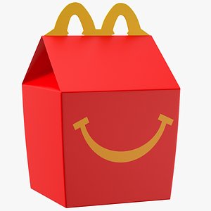 Detailed Happy Meal Box 3D model