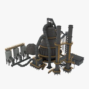 3D Industrial Steel Factory model