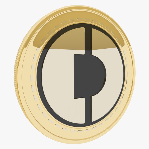 Digitex Futures Cryptocurrency Gold Coin 3D model
