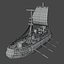 5-PIECE STYLIZED WOODEN SHIP model