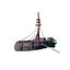 5-PIECE STYLIZED WOODEN SHIP model
