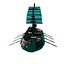 5-PIECE STYLIZED WOODEN SHIP model