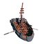 5-PIECE STYLIZED WOODEN SHIP model