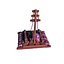 5-PIECE STYLIZED WOODEN SHIP model