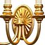 Gold sconce in a classic style MARINER wall lamp Light 3D model