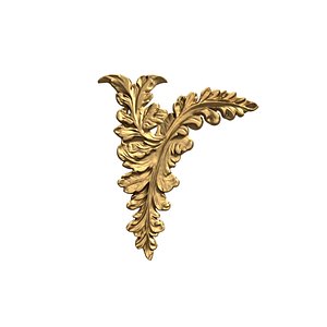 3D Classic corner angle carved decor ornament 475 model