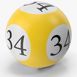 3D Bingo Ball 34 model