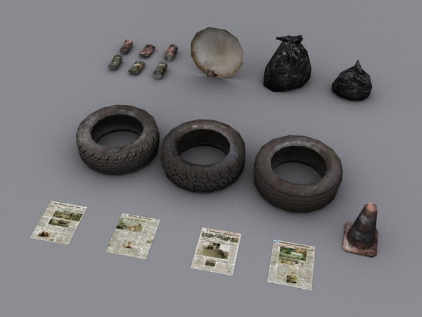 Low Poly Trash Assets Pack