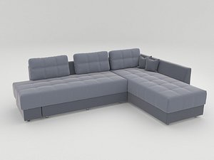 3D velvet sofa model
