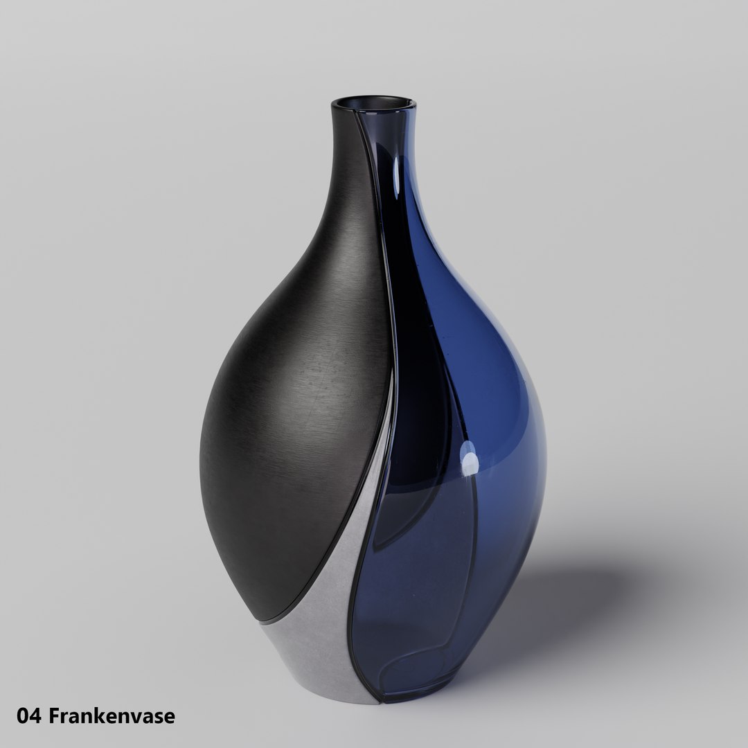 3D 8 modern futuristic vases - TurboSquid 2164900