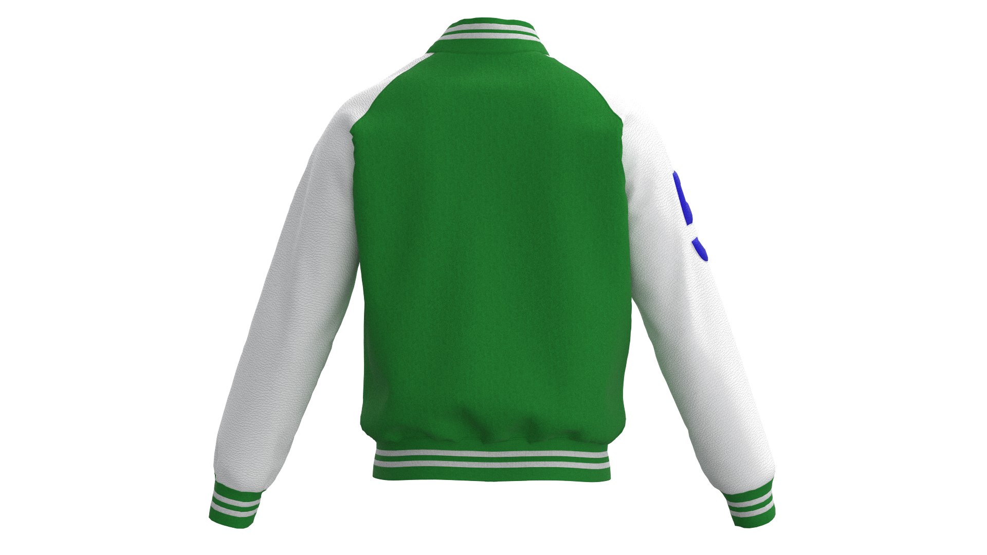 Male Raglan Varsity Jacket 3D Model - TurboSquid 2198437