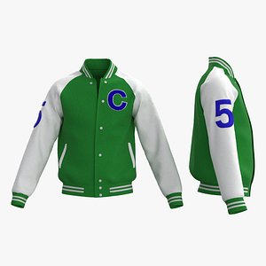 Male raglan varsity jacket