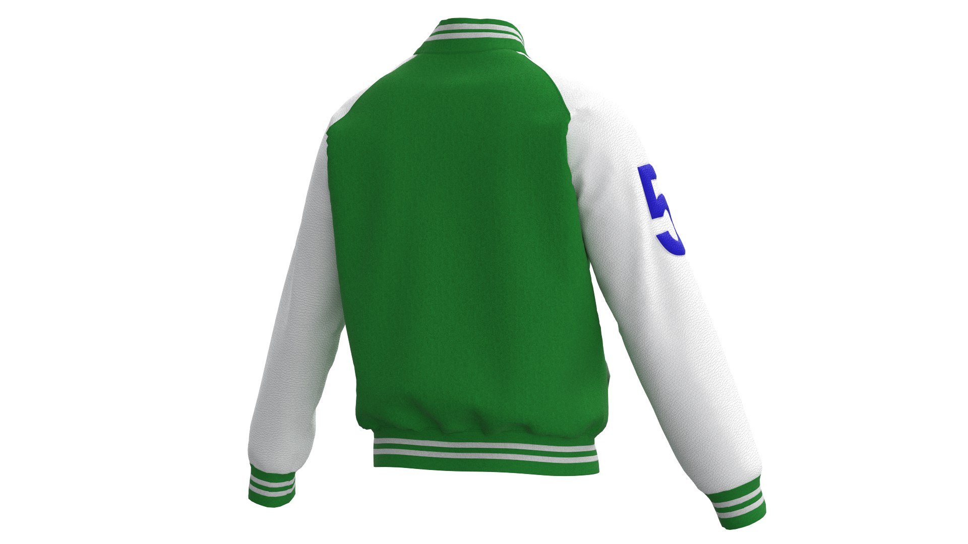 Male Raglan Varsity Jacket 3D Model - TurboSquid 2198437