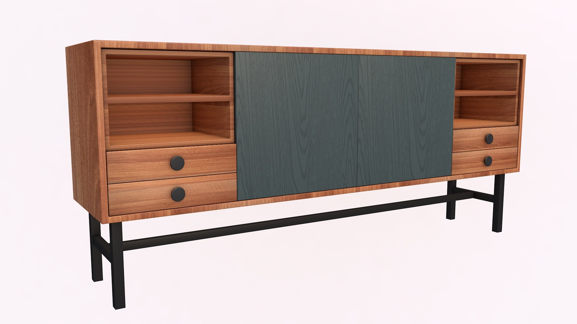 Mid-Century Modern Buffet Model - TurboSquid 1763858