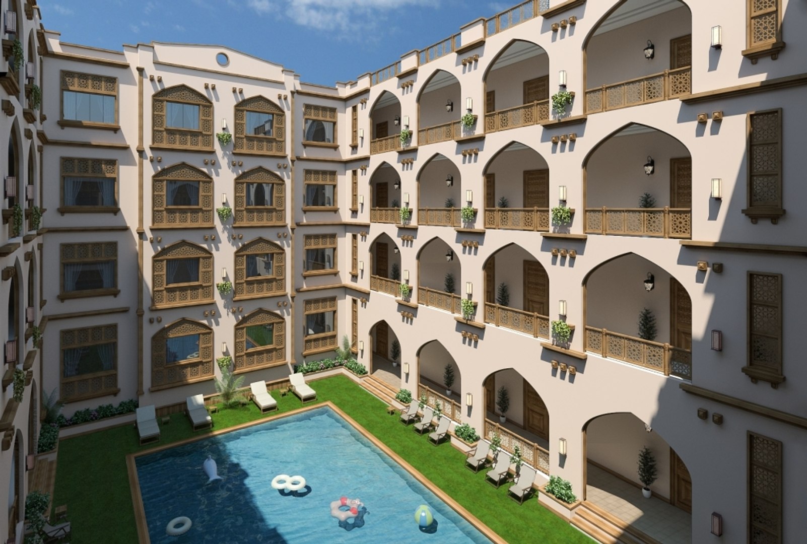 3d Islamic Arched Window Model