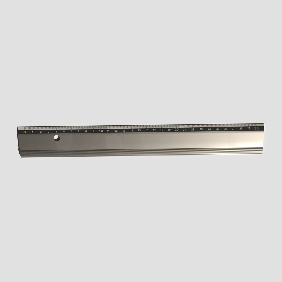 3D pbr metal ruler model - TurboSquid 1533538