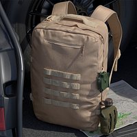Military Survival Pack with Compass and Flask Green
