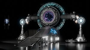 sci fi portal 3D