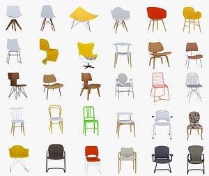 30 chairs 3D model