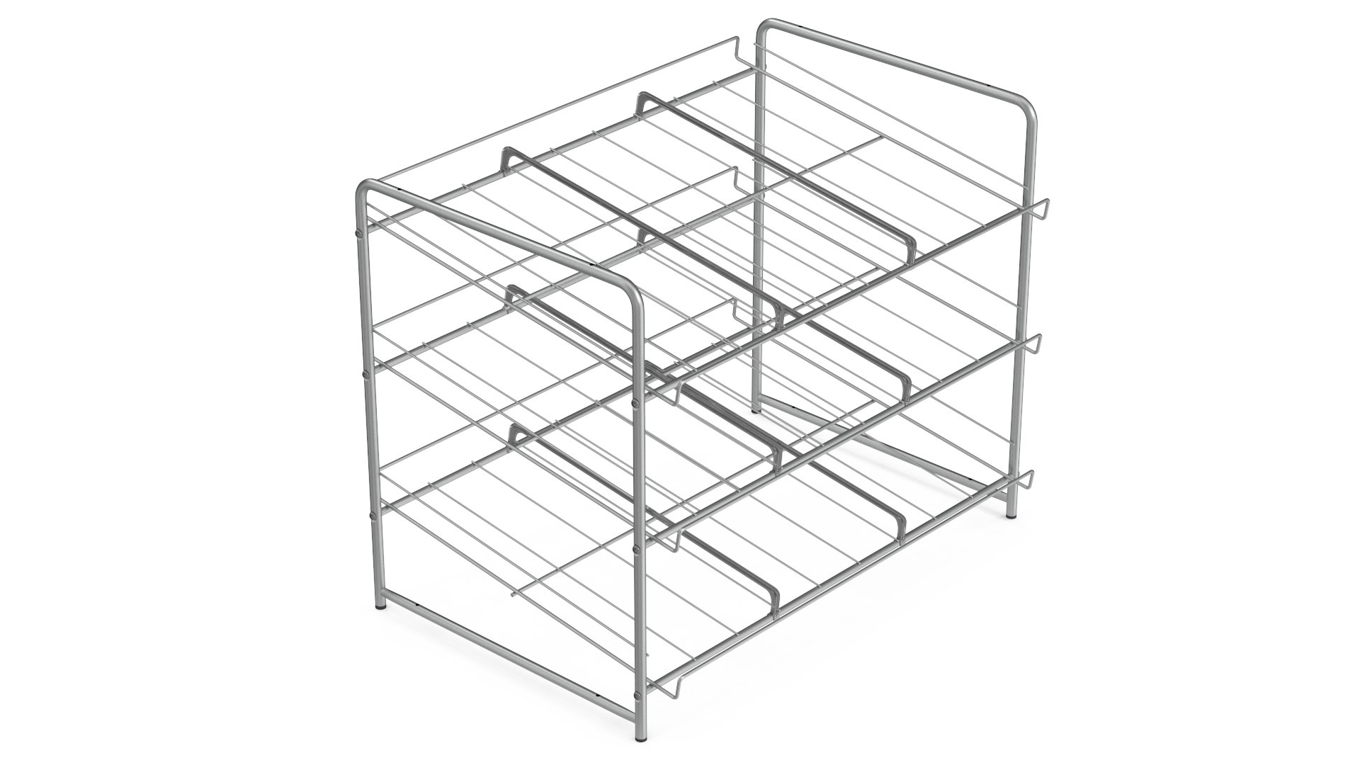 Can Rack Organizer 3 Tier Chrome 3D model preview