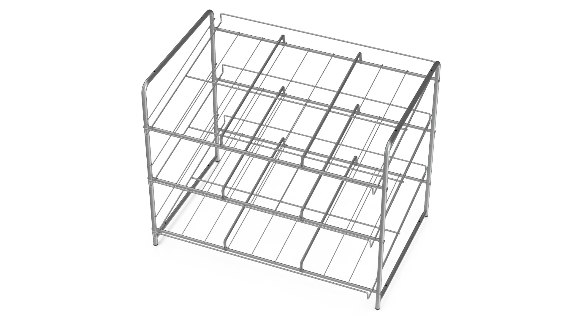 Can Rack Organizer 3 Tier Chrome 3D TurboSquid 2019127